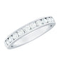 Channel Set Moissanite Half Eternity Band Ring