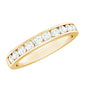 Channel Set Moissanite Half Eternity Band Ring