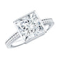 3 CT Moissanite Bezel Set Engagement Ring with Channel Set