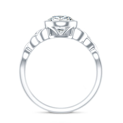 2.2 Carat Pear Shape Moissanite Celtic Knot Engagement Ring