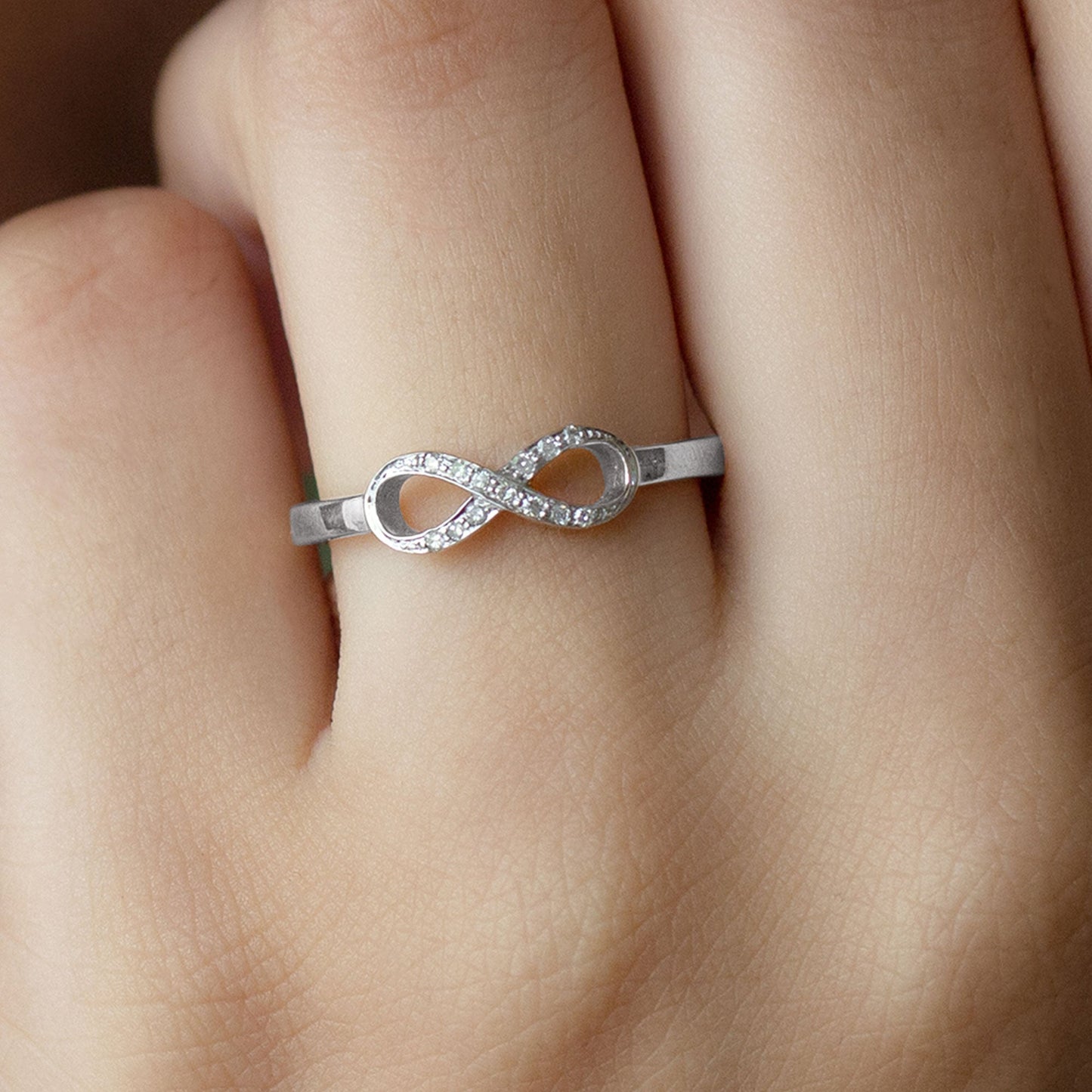 Certified Real Diamond Infinity Promise Ring