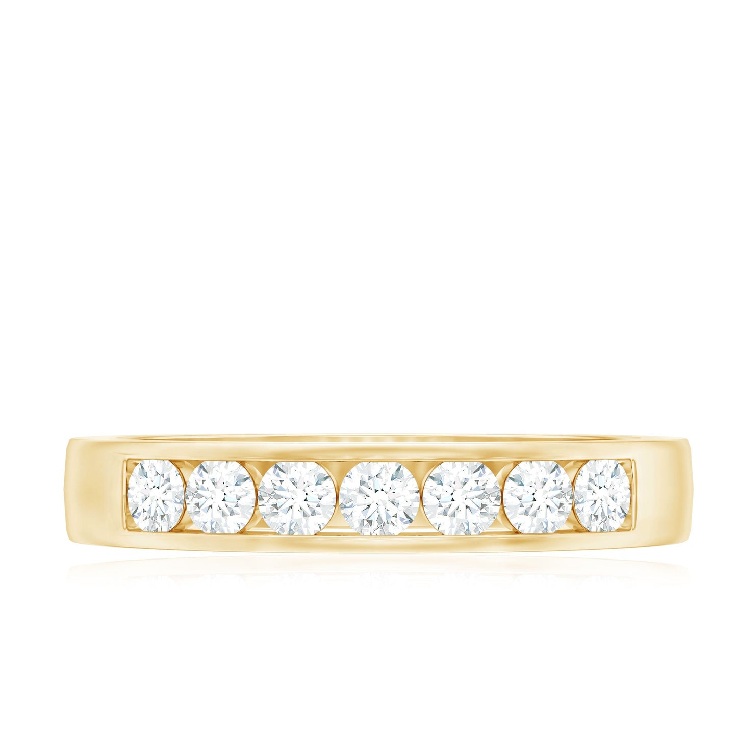 Diamond Seven Stone Band Ring in Channel Setting