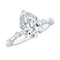 Pear Shaped Moissanite Big Engagement Ring For Women