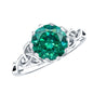 Lotus Basket Set Lab Grown Emerald Knot Engagement Ring
