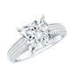 Princess Cut Moissanite Engagement Ring With Certificate
