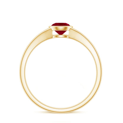 Natural 0.6 Carat Ruby Promise Ring with Split Shank