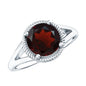 2.3 Carat Solitaire Garnet Engagement Ring with Split Shank