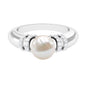7.48 Carat Freshwater Pearl Solitaire Engagement Ring with Diamond