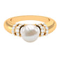 7.48 Carat Freshwater Pearl Solitaire Engagement Ring with Diamond