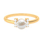 Cultured 2.2 Carat Freshwater Pearl Solitaire Engagement Ring with Diamond
