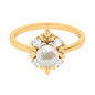 Nature Inspired 2.2 Carat Freshwater Pearl Engagement Ring with Diamond