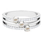 Cultured Freshwater Pearl Wedding Band Ring with Diamond