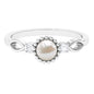 Natural 2 Carat Freshwater Pearl Engagement Ring with Diamond