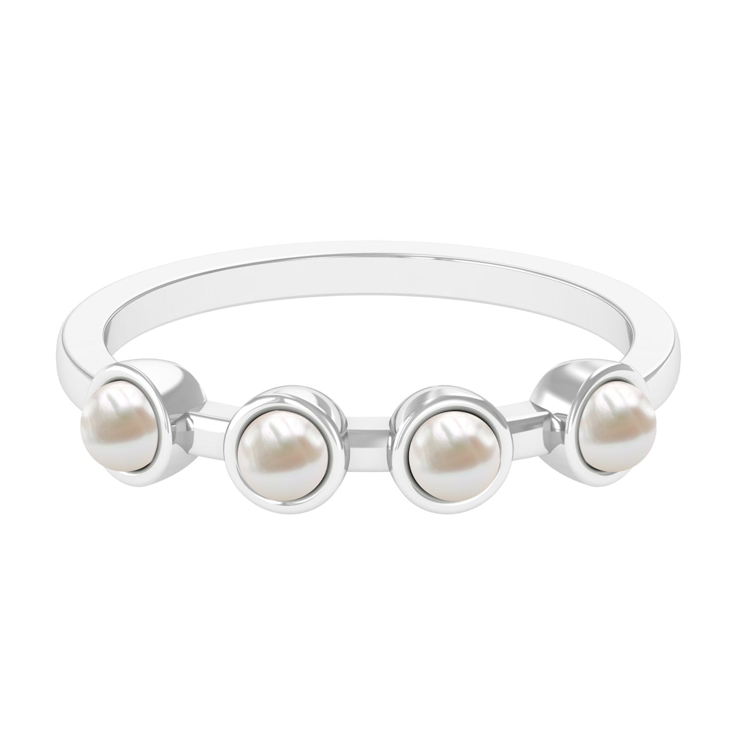 Cultured Freshwater Pearl Promise Ring for Women