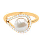 7.48 Carat Freshwater Pearl Engagement Ring with Diamond