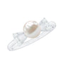 Natural 2 Carat Freshwater Pearl Diamond Engagement Ring with Bow