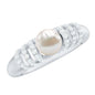 2.2 Carat Freshwater Pearl Diamond Engagement Ring for Women