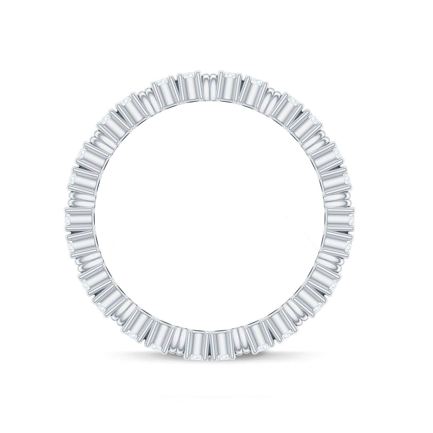 Certified Moissanite Stackable Eternity Band Ring for Her