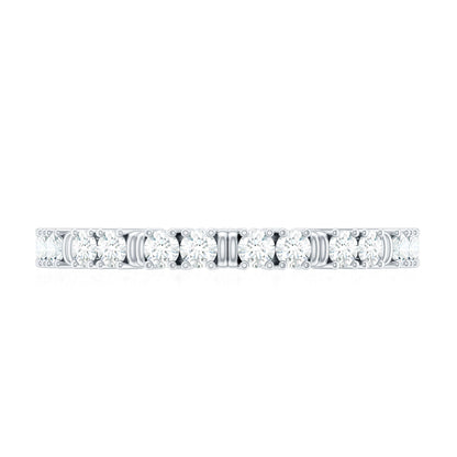 Certified Moissanite Stackable Eternity Band Ring for Her