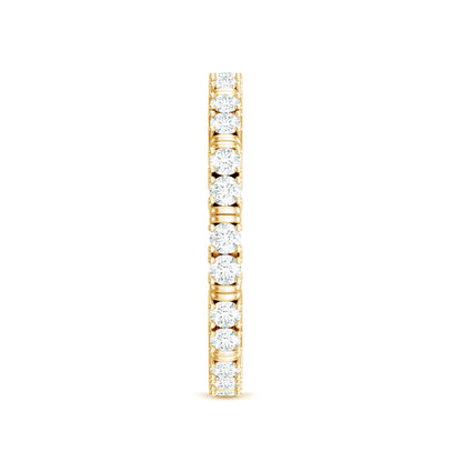 Certified Moissanite Stackable Eternity Band Ring for Her