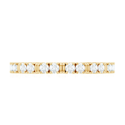 Certified Moissanite Stackable Eternity Band Ring for Her
