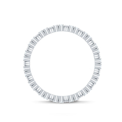 Minimalist Stackable Eternity Ring with Moissanite