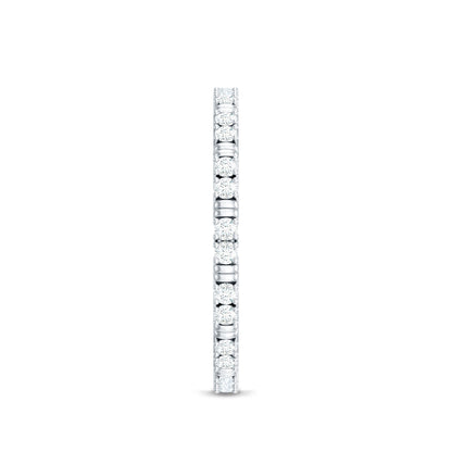 Minimalist Stackable Eternity Ring with Moissanite