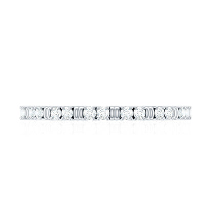 Minimalist Stackable Eternity Ring with Moissanite