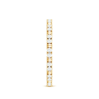 Minimalist Stackable Eternity Ring with Moissanite