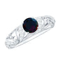 Natural Black Opal Vintage Inspired Engagement Ring