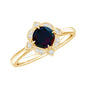 Vintage Inspired Black Opal and Diamond Engagement Ring