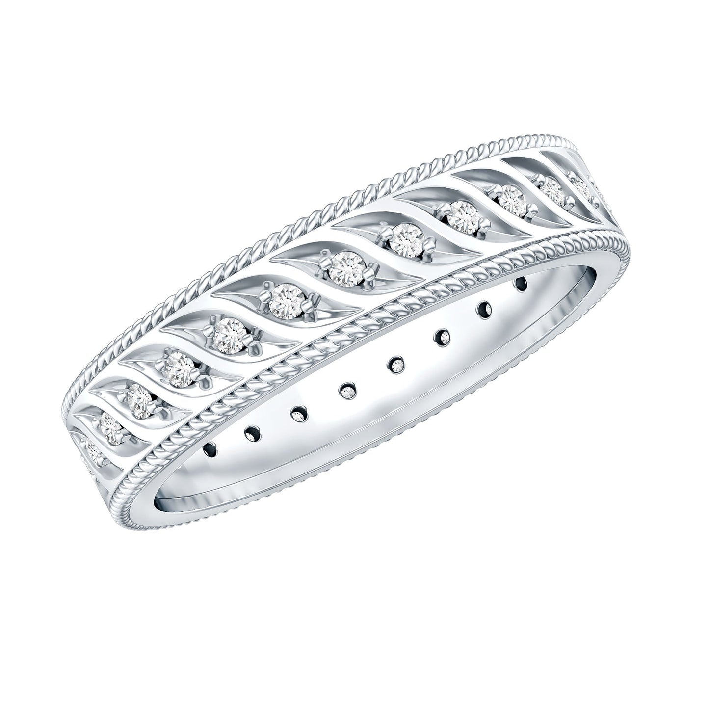 Lab Grown Diamond Designer Wedding Band Ring