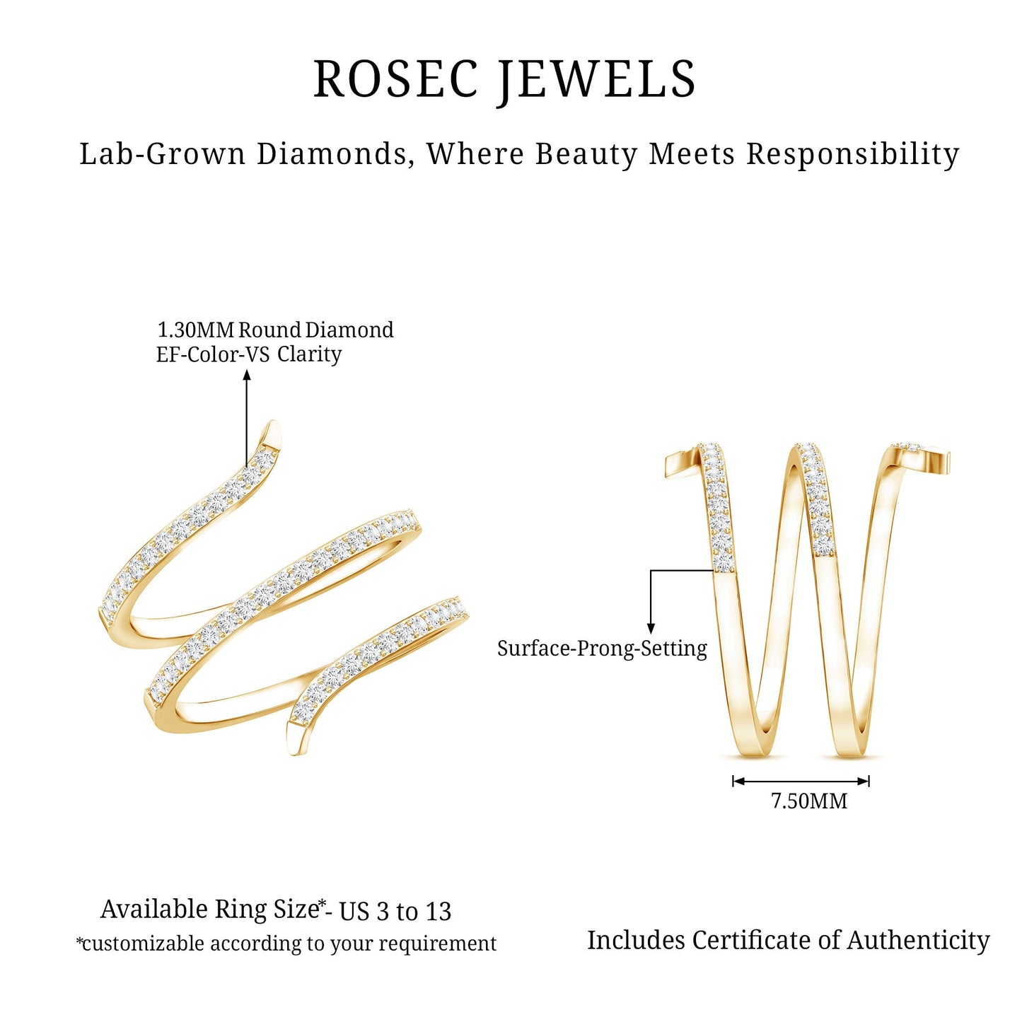 Certified Lab Grown Diamond Cocktail Ring For Women