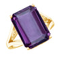 8 Carat Lab Grown Alexandrite Emerald Cut Engagement Ring