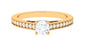 Natural Diamond Promise Ring with Hidden Heart