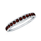 Certified Real Garnet Half Eternity Ring in Channel Setting