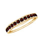 Certified Real Garnet Half Eternity Ring in Channel Setting