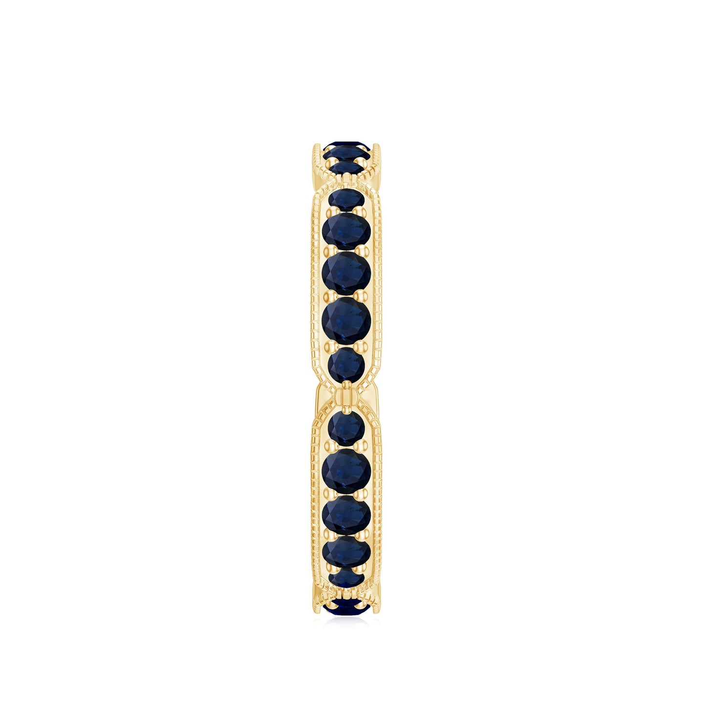 Real Blue Sapphire Eternity Ring for Women