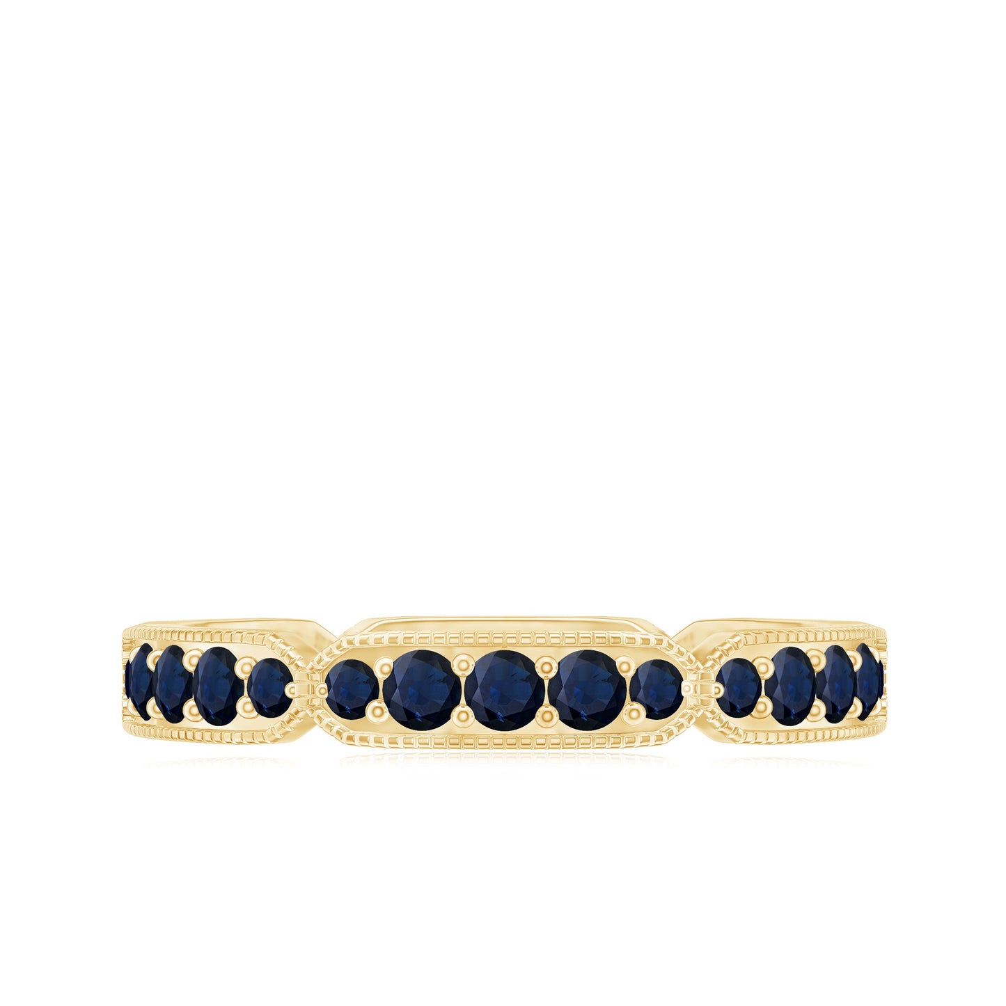 Real Blue Sapphire Eternity Ring for Women