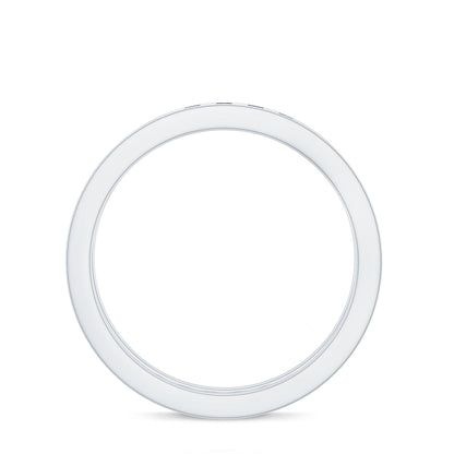 Natural Blue Sapphire Eternity Stackable Ring for Women