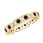 Vintage Inspired Garnet Eternity Ring with Diamond