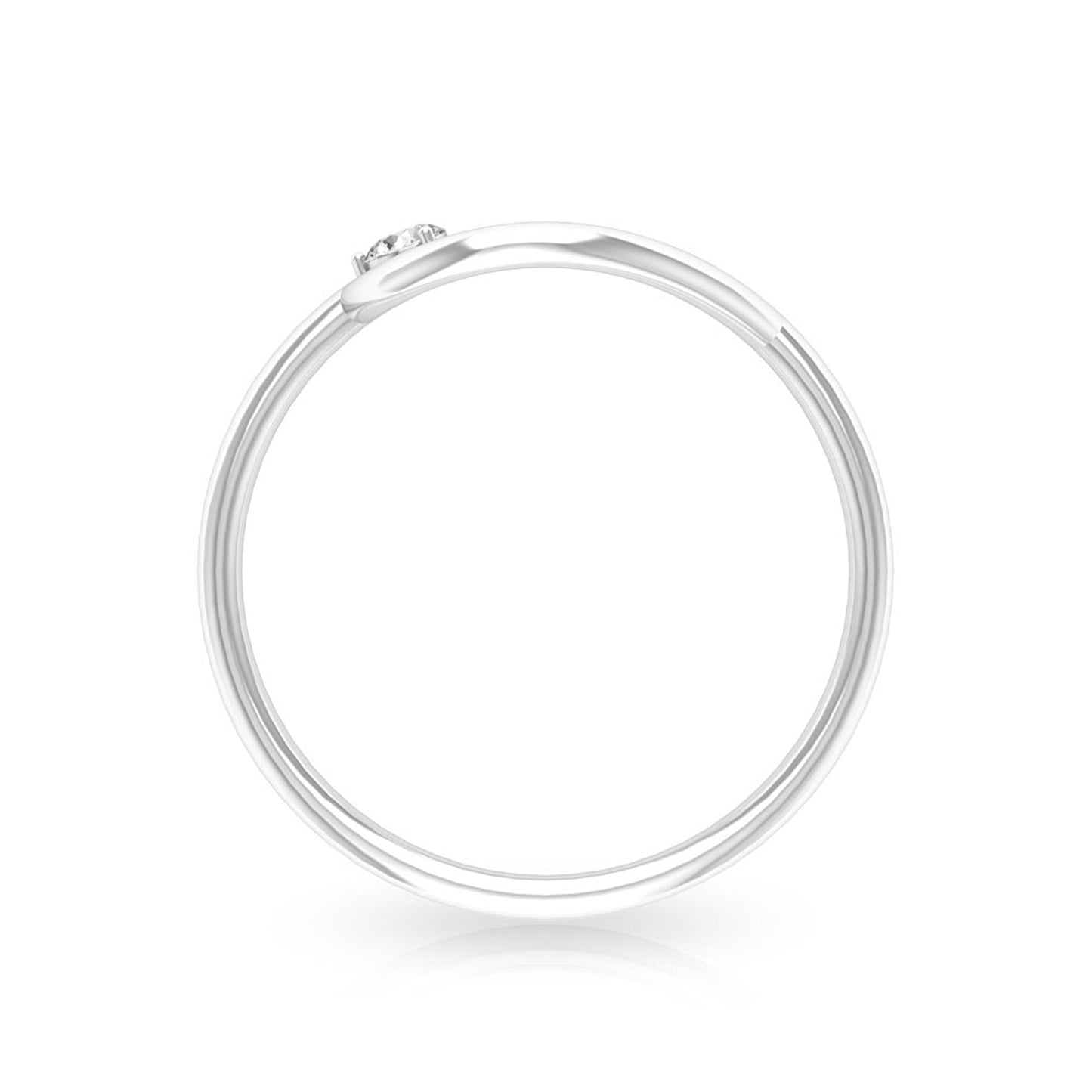 Diamond Open Teardrop Ring in Prong Setting