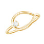 Diamond Open Teardrop Ring in Prong Setting