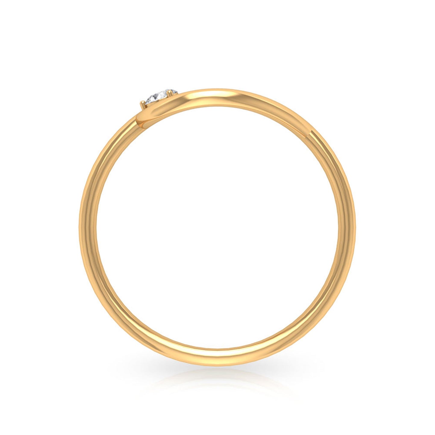 Diamond Open Teardrop Ring in Prong Setting
