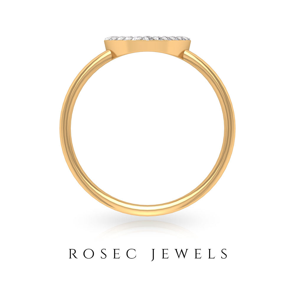 Certified Real Diamond Heart Promise Ring for Engagement