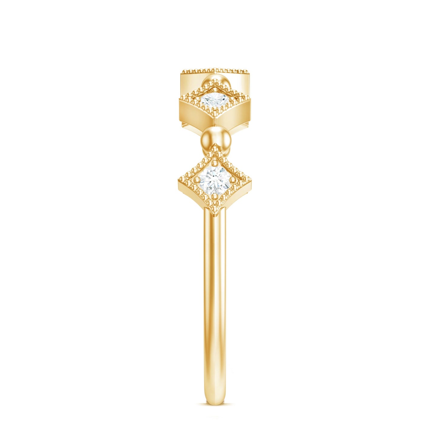 Certified 5 Stone Diamond Dainty Ring
