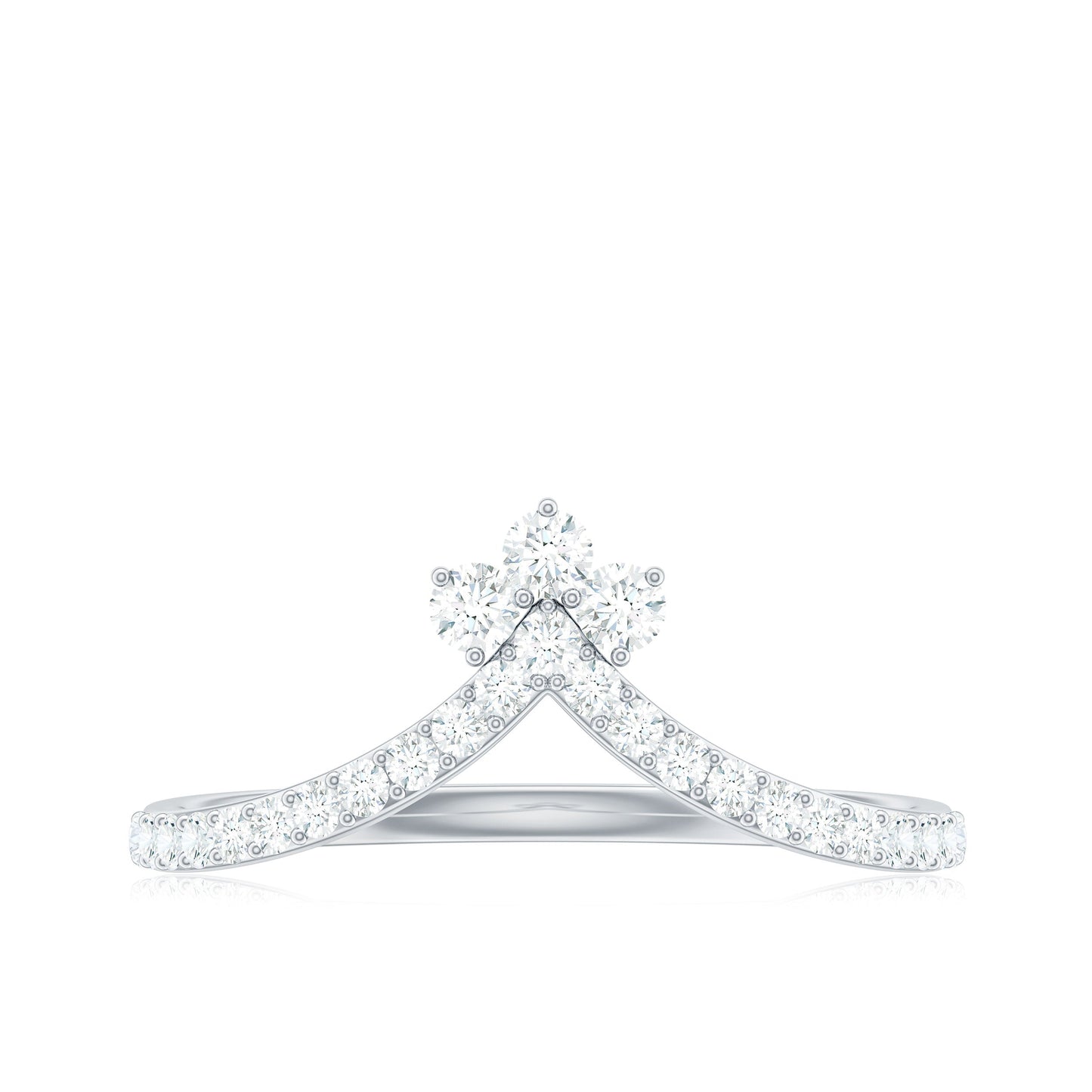 Real Diamond Curved Enhancer Ring for Women
