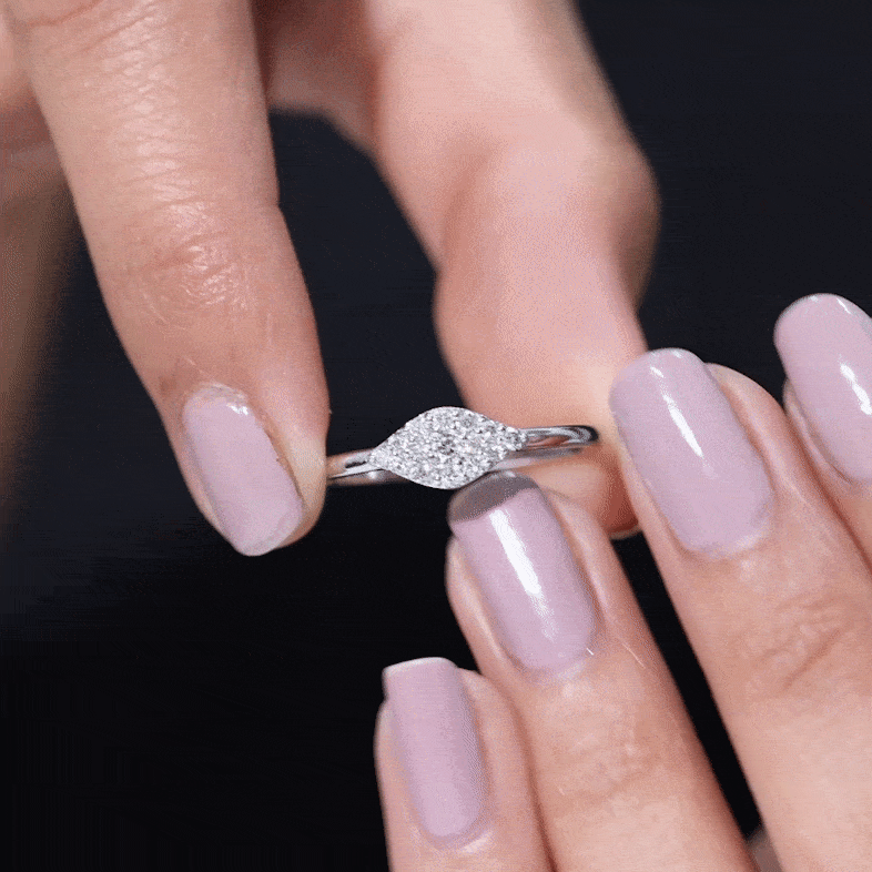 Certified Diamond Cluster Ring in Illusion Setting