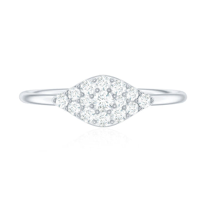 Certified Diamond Cluster Ring in Illusion Setting