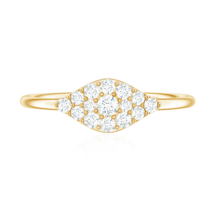 Certified Diamond Cluster Ring in Illusion Setting